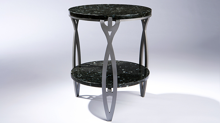 Eaton Designs Nouveau End table, sandblast finish